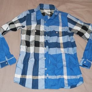 BOYS BURBERRY BUTTON UP